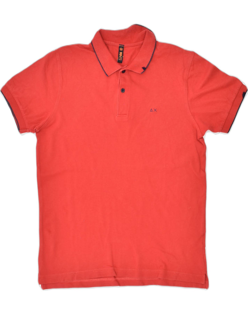 SUN68 Mens Polo Shirt Medium Red Cotton | Vintage | Thrift | Second-Hand | Used Clothing | Messina Hembry 