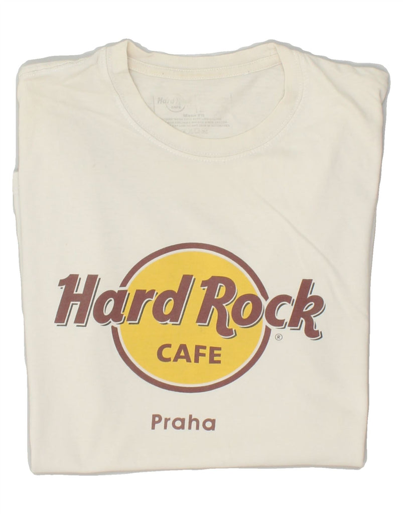 HARD ROCK CAFE Mens Praha Graphic T-Shirt Top Medium White | Vintage Hard Rock Cafe | Thrift | Second-Hand Hard Rock Cafe | Used Clothing | Messina Hembry 