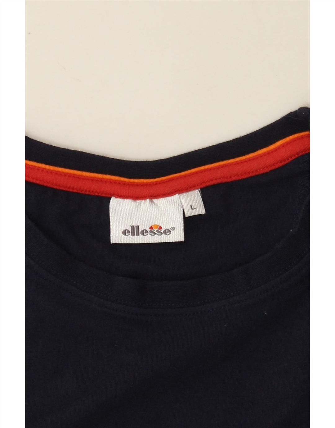 ELLESSE Womens Graphic T-Shirt Top UK 16 Large Navy Blue Vintage Ellesse and Second-Hand Ellesse from Messina Hembry 