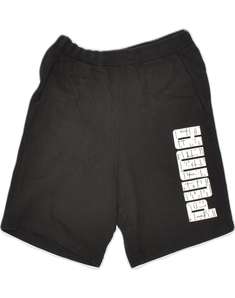 PUMA Girls Graphic Sport Shorts 13-14 Years Black | Vintage Puma | Thrift | Second-Hand Puma | Used Clothing | Messina Hembry 