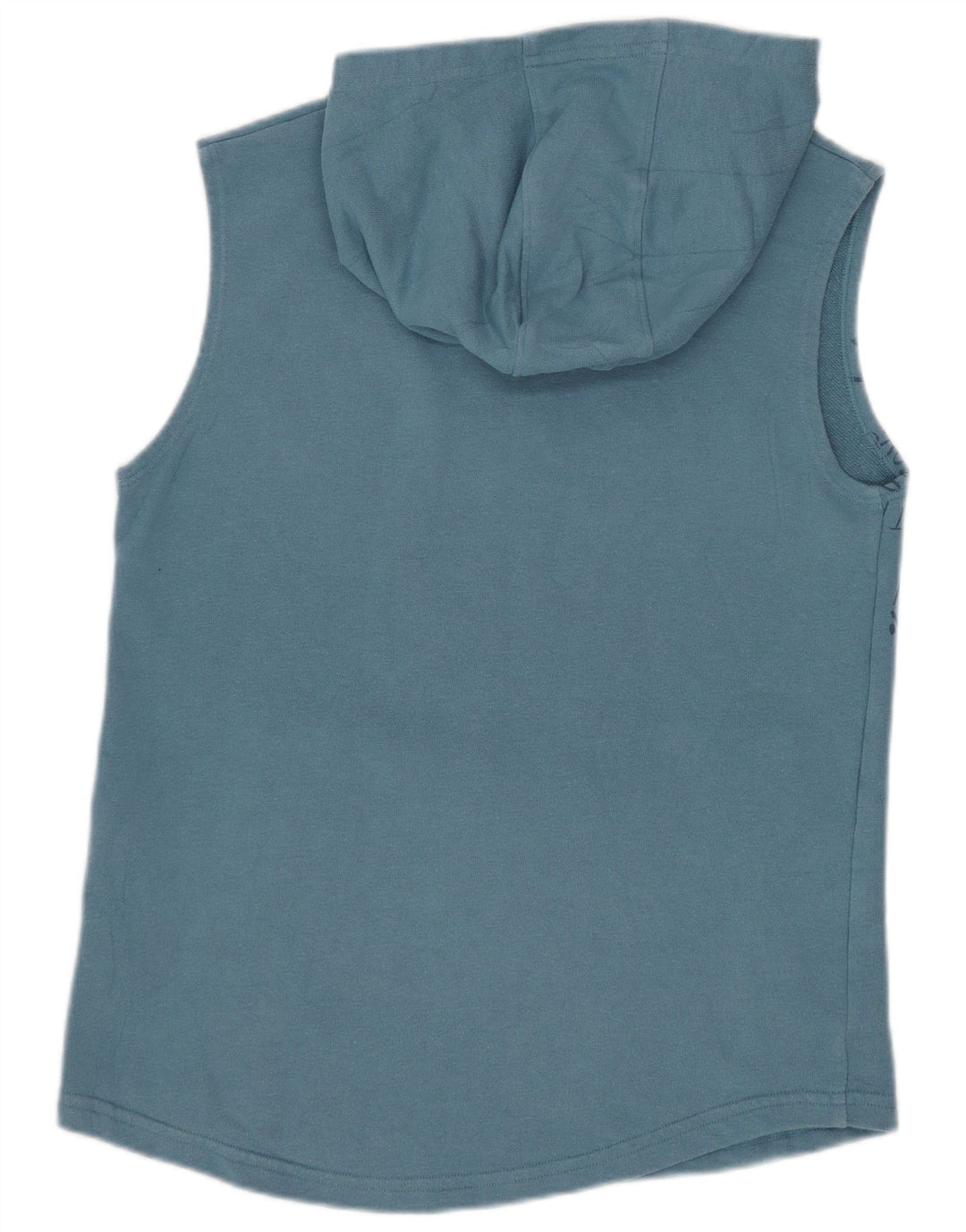 Under Armour Boys Hooded Graphic Vest Top 9-10 Years Medium Blue Cotton