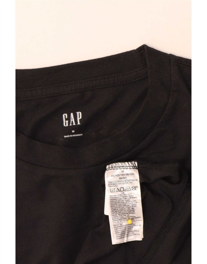 Gap Mens Graphic T-Shirt Top Medium Black Cotton