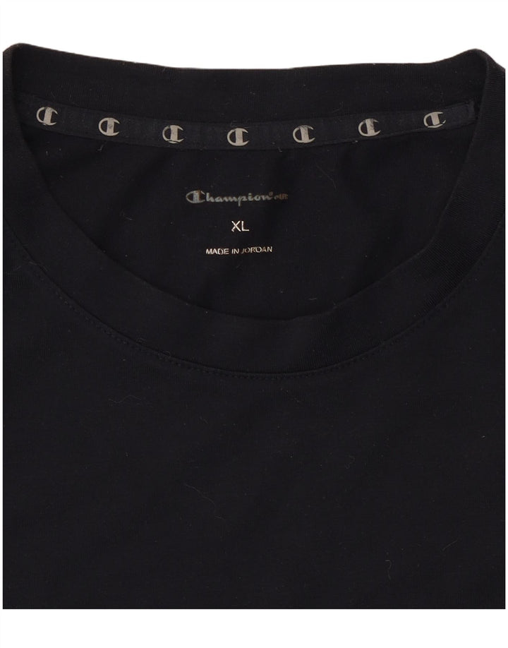 Champion Mens Graphic T-Shirt Top XL Navy Blue