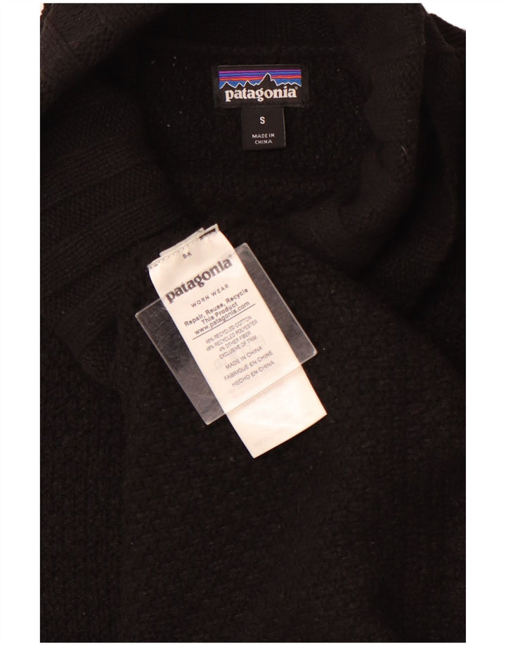 PATAGONIA Womens Oversized Roll Neck Jumper Sweater UK 10 Small Black