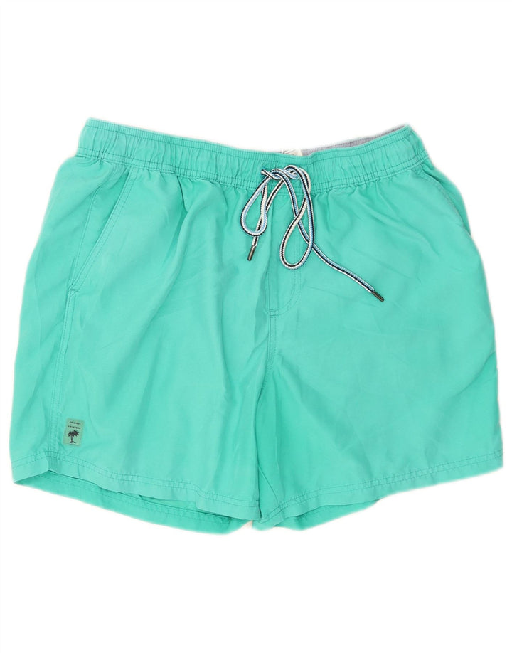 Marks & Spencer Mens Swimming Shorts Large  Turquoise Cotton
