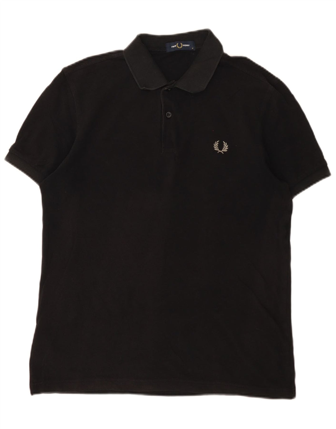 Fred Perry Mens Polo Shirt Medium Black Cotton