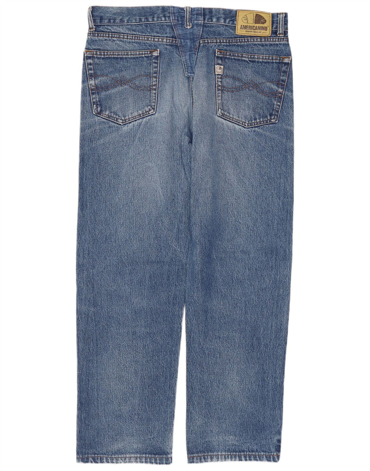 AMERICANINO Mens Straight Jeans W34 L28 Blue