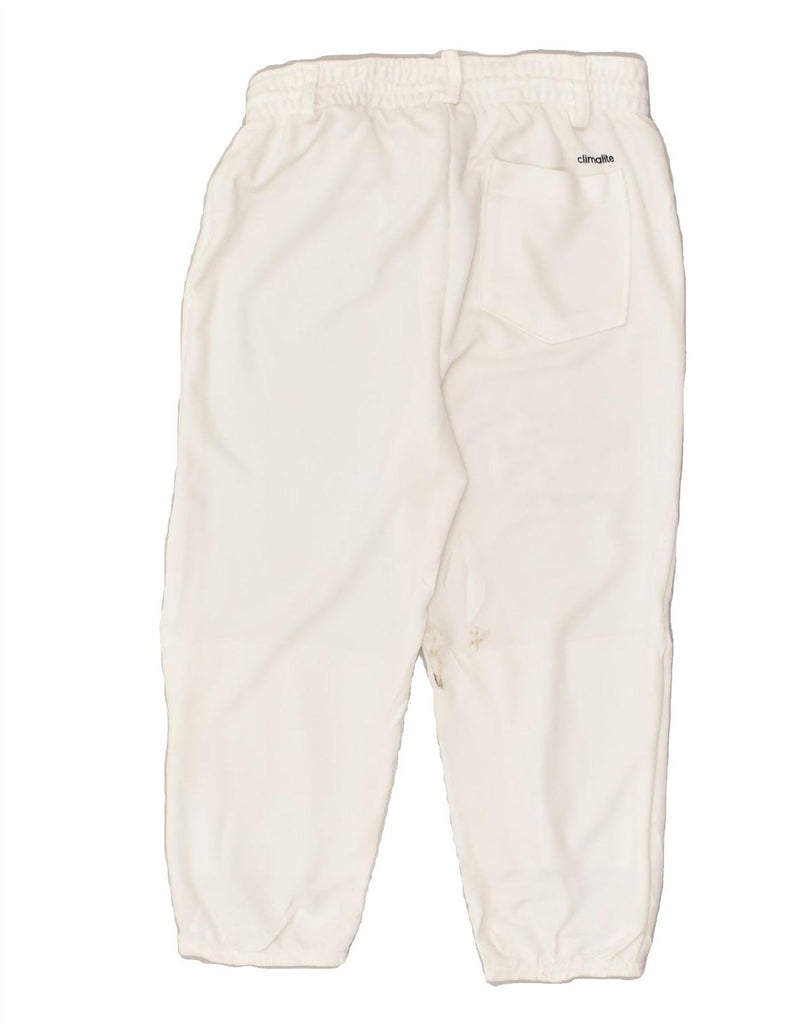 ADIDAS Girls Tracksuit Trousers 12-13 Years Large White Polyester | Vintage Adidas | Thrift | Second-Hand Adidas | Used Clothing | Messina Hembry 