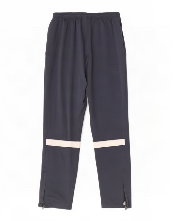 Nike Mens Dri Fit Tracksuit Trousers Small Navy Blue Colourblock Polyester
