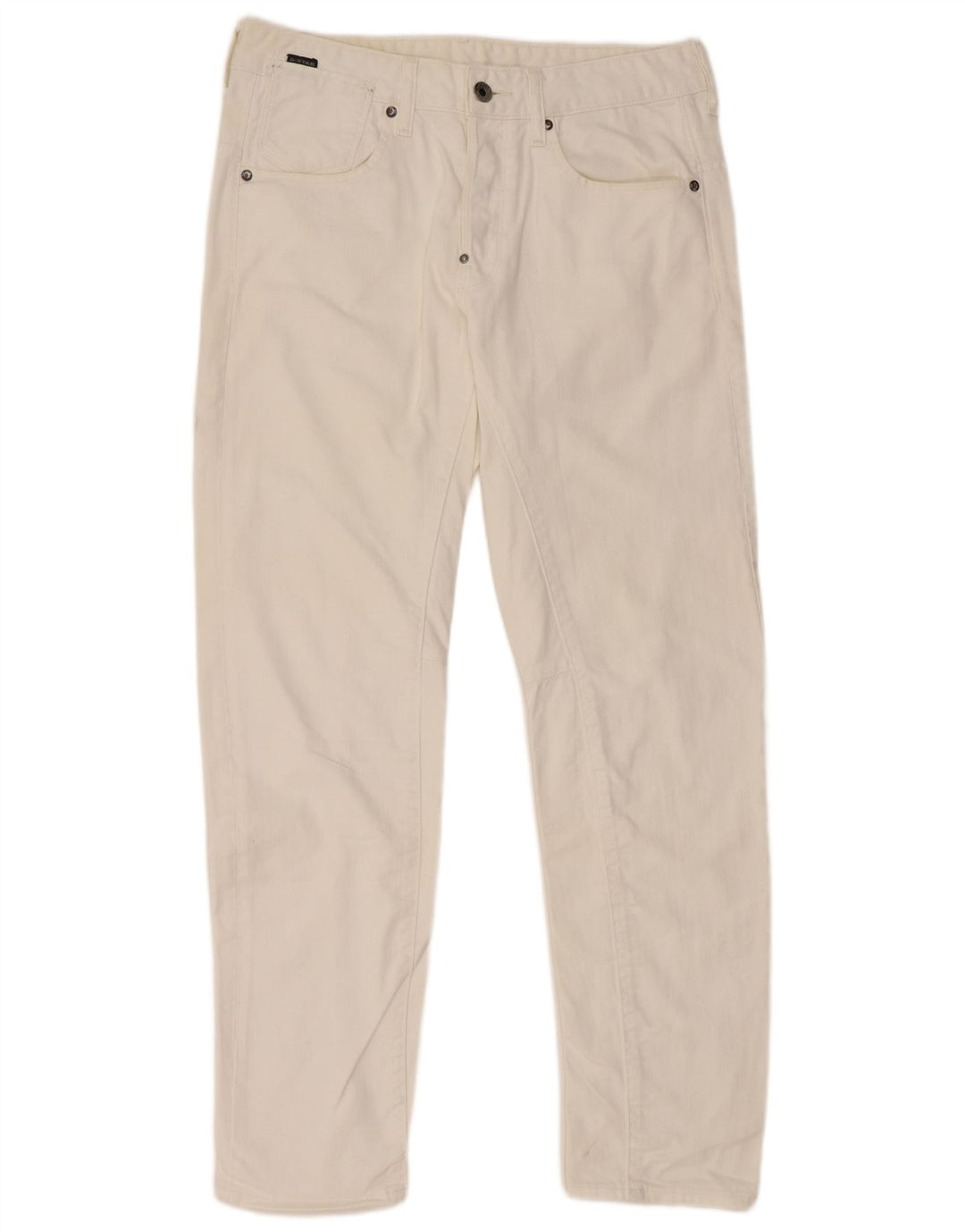 G-STAR Mens Straight Jeans W32 L32 White Cotton