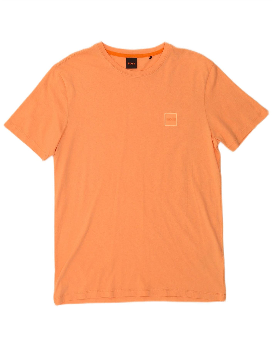 Hugo Boss Mens T-Shirt Top Medium Orange Cotton
