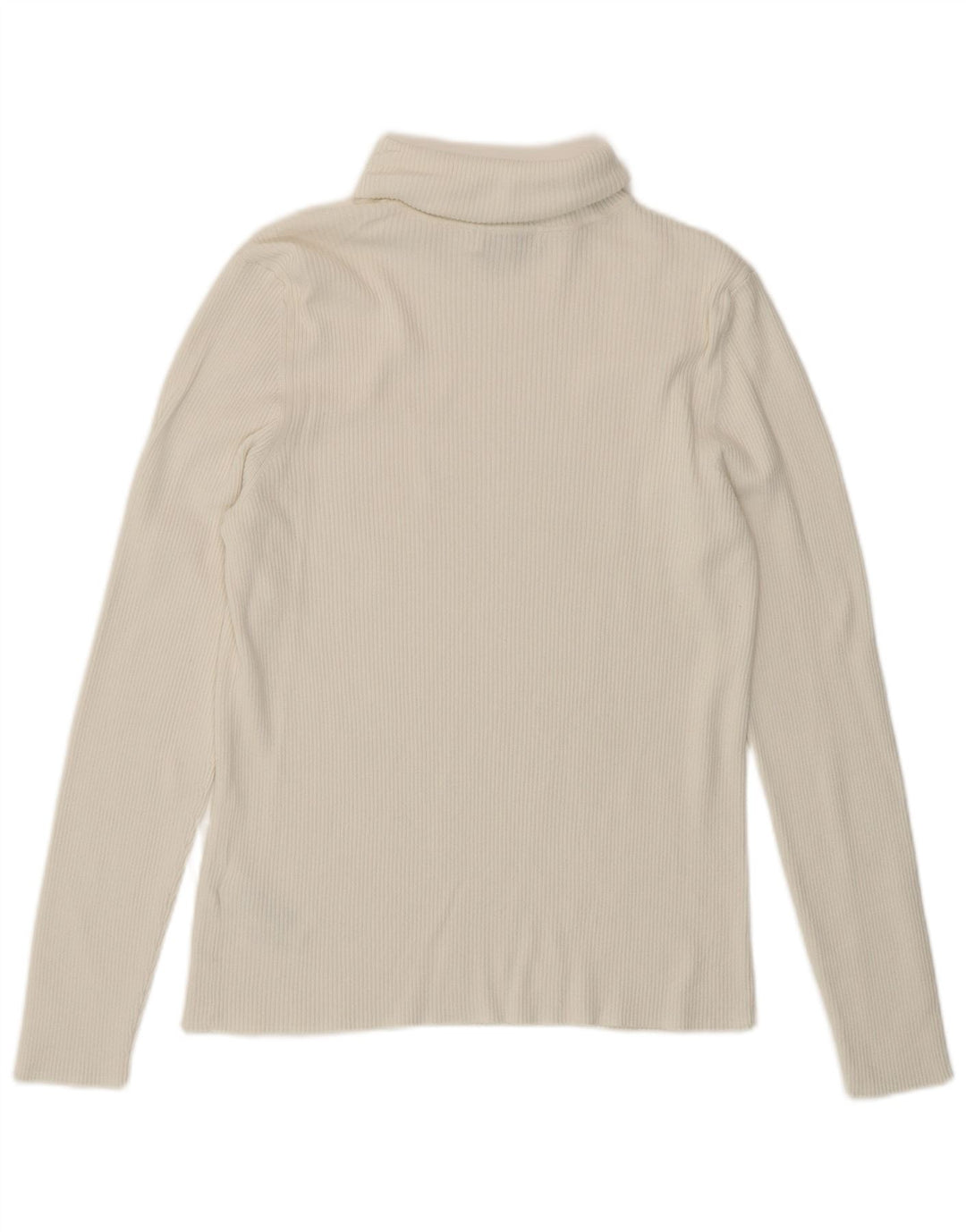 Marks & Spencer Womens Top Long Sleeve UK 14 Medium White Viscose