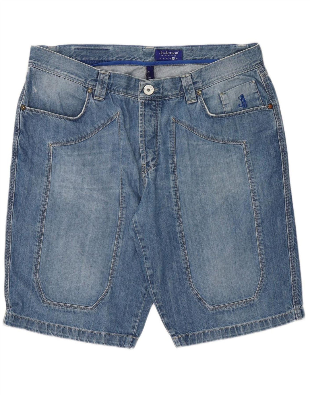JECKERSON Mens Denim Shorts W40 XL Blue