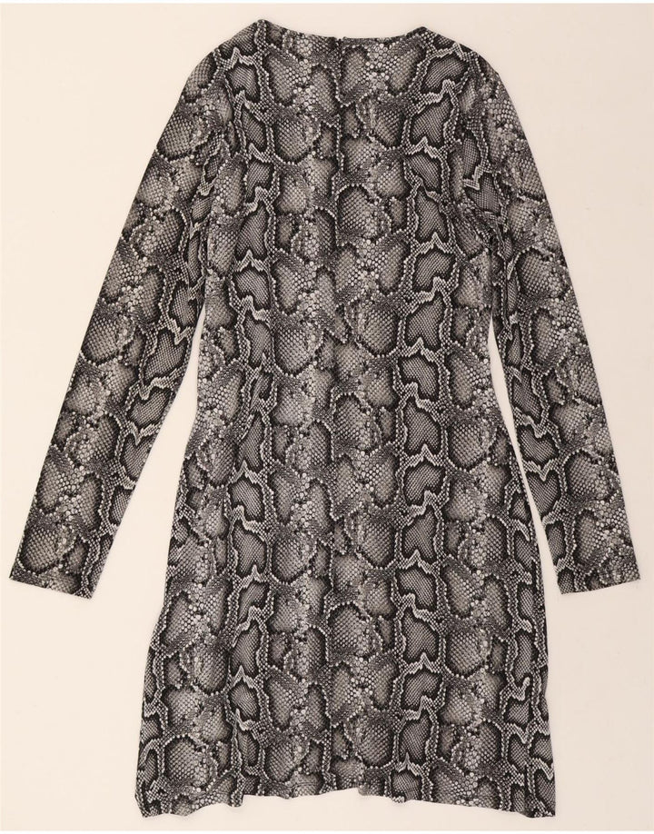 MICHAEL KORS Womens Sheath Dress UK 14 Medium Grey Animal Print Vintage Michael Kors and Second-Hand Michael Kors from Messina Hembry 
