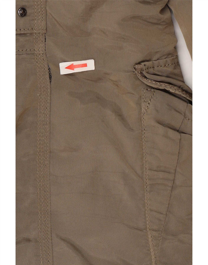 PEUTEREY Womens Hooded Padded Coat IT 48 XL Khaki Polyamide