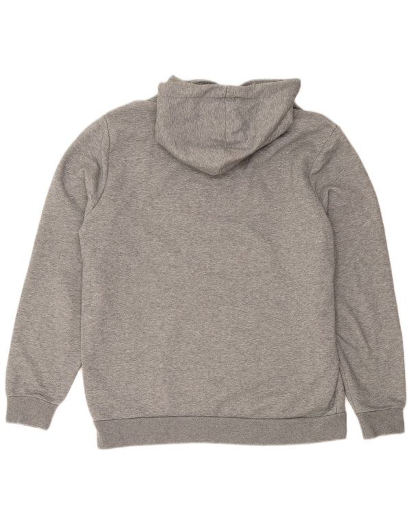 Puma Mens Graphic Hoodie Jumper Large Grey Flecked