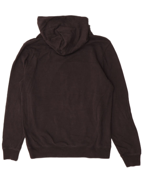 Tommy Hilfiger Mens Graphic Hoodie Jumper Large Black Colourblock Cotton