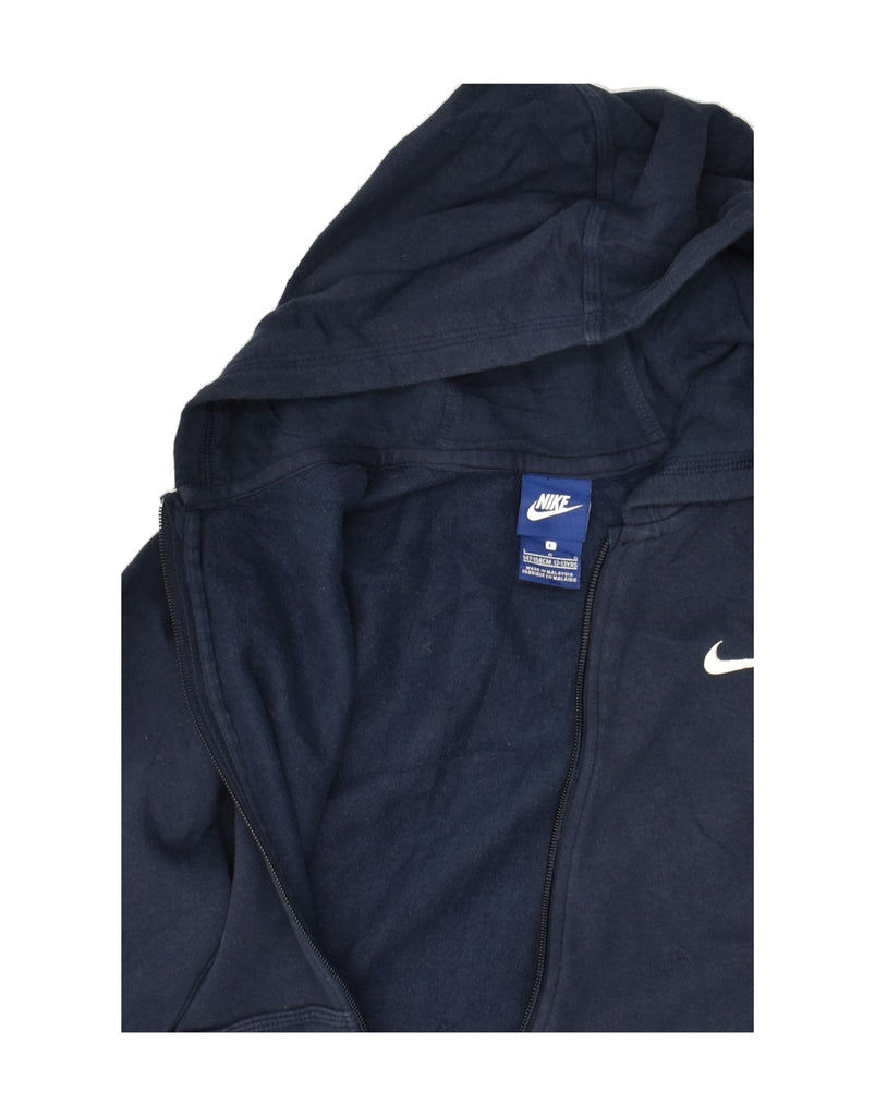 NIKE Boys Zip Hoodie Sweater 12-13 Years Large Navy Blue Cotton | Vintage Nike | Thrift | Second-Hand Nike | Used Clothing | Messina Hembry 