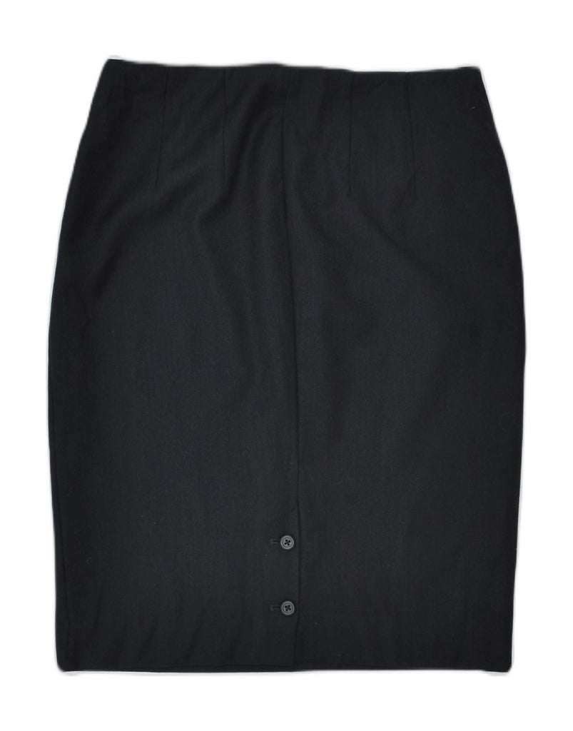 RALPH LAUREN Womens Pencil Skirt US 6 Medium W30 Black Wool | Vintage | Thrift | Second-Hand | Used Clothing | Messina Hembry 