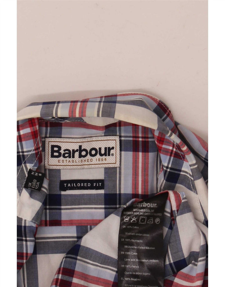 Barbour Mens Tailored Fit Shirt Medium Multicoloured Check Cotton