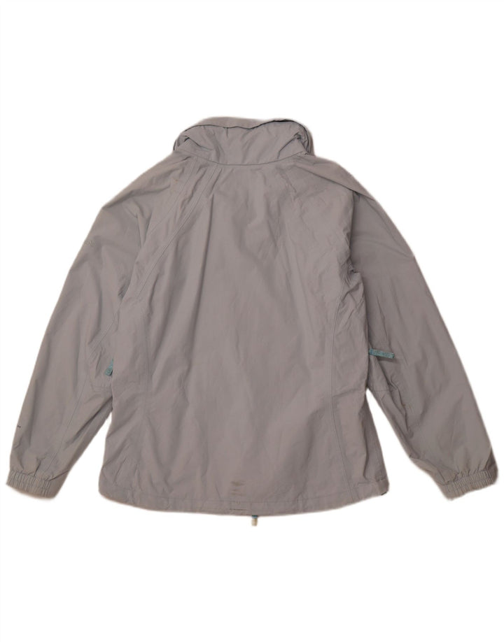 COLUMBIA Womens Hooded Windbreaker Jacket UK 14 Medium Blue Nylon Sports