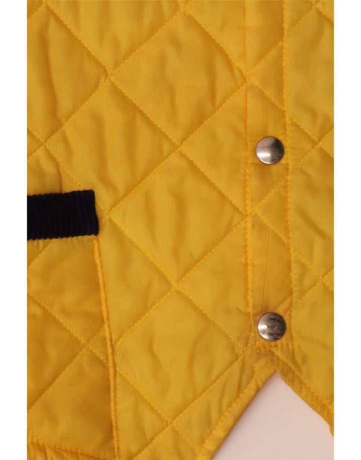 Husky Mens Quilted Waistcoat UK 38 Medium Yellow Nylon