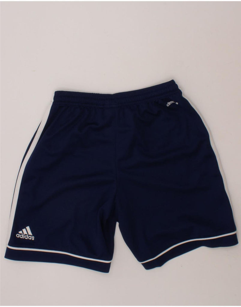 ADIDAS Boys Sport Shorts 11-12 Years  Navy Blue Polyester Vintage Adidas and Second-Hand Adidas from Messina Hembry 