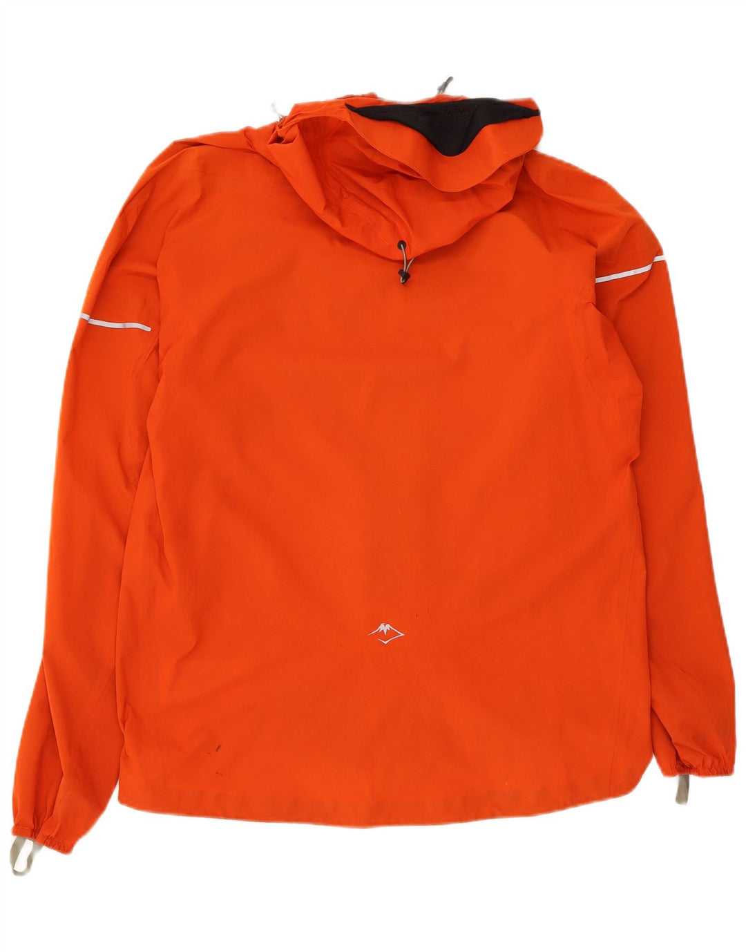 Asics Mens Hooded Rain Jacket UK 38 Medium Orange Nylon
