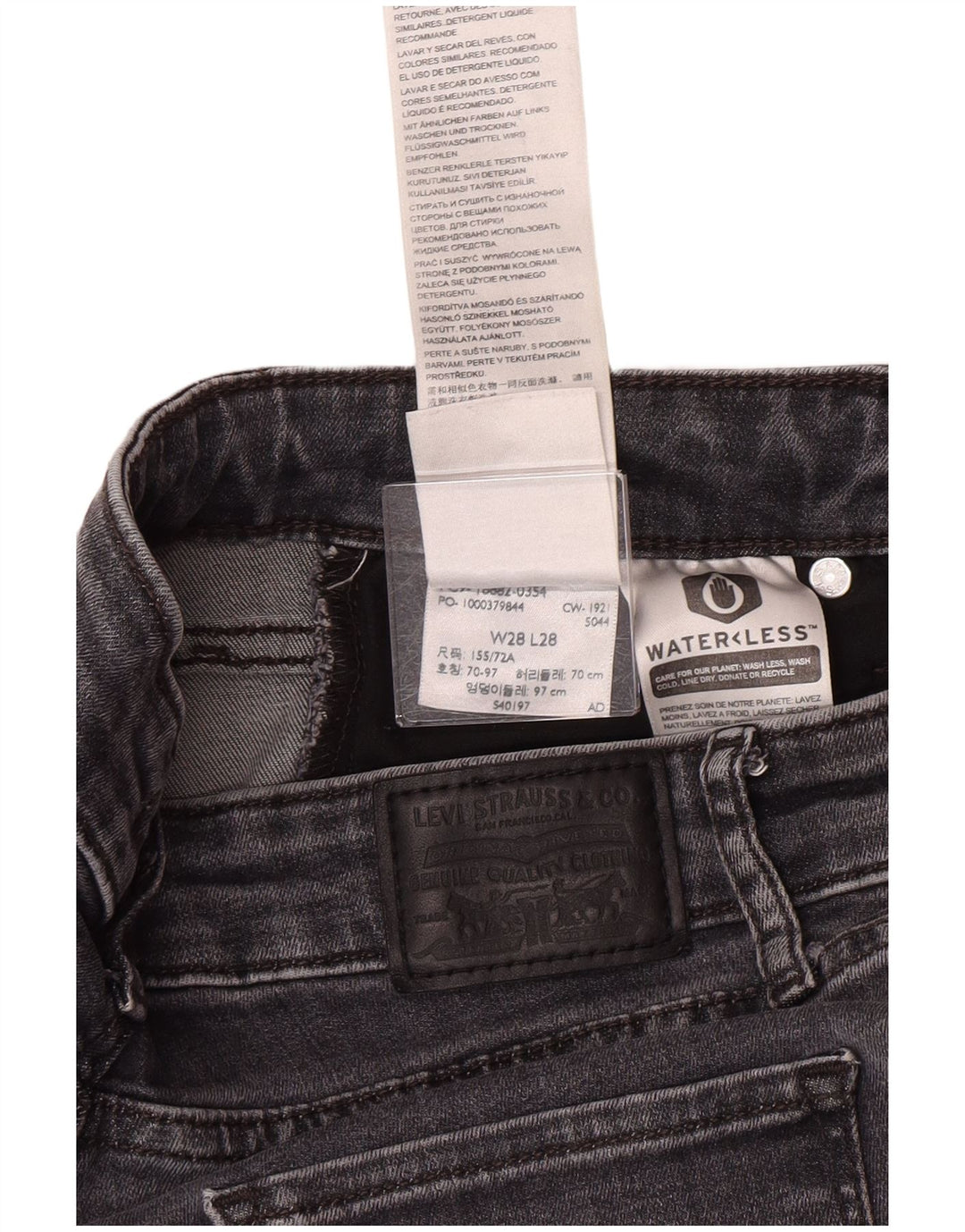 Levi's Womens 721 Skinny Jeans W28 L28 Grey Lyocell