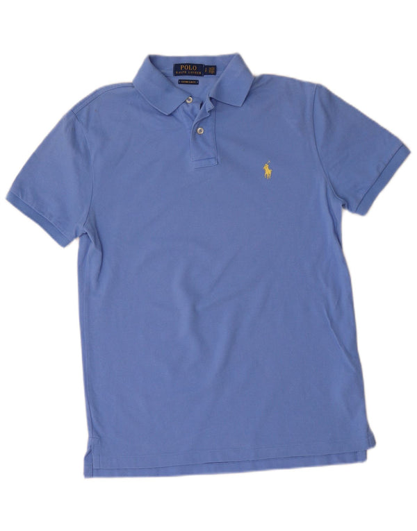 Polo Ralph Lauren Mens Custom Slim Fit Polo Shirt Small Blue Cotton