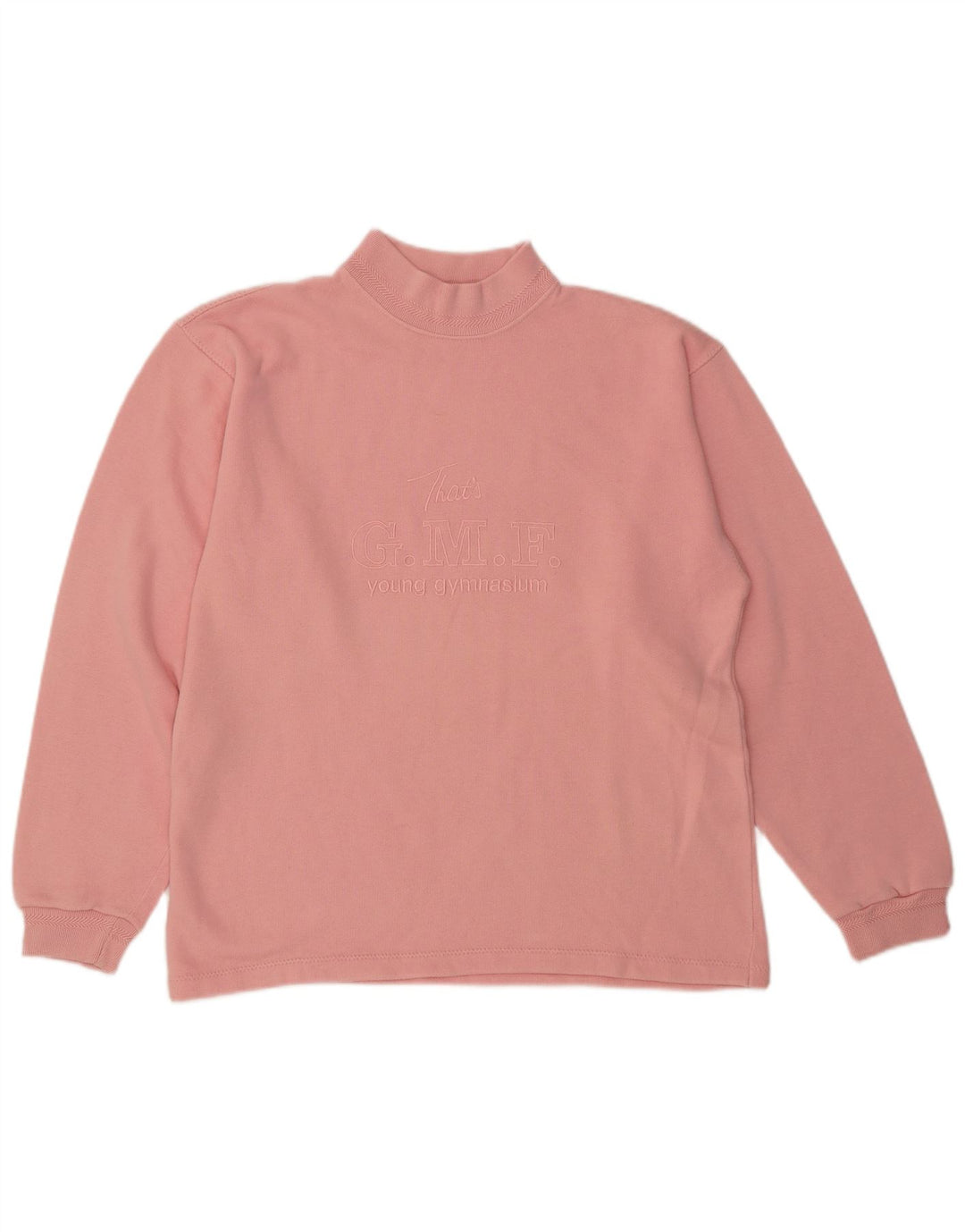 GYMNASIUM Womens Oversized Graphic Sweatshirt Jumper UK 16 Large Pink