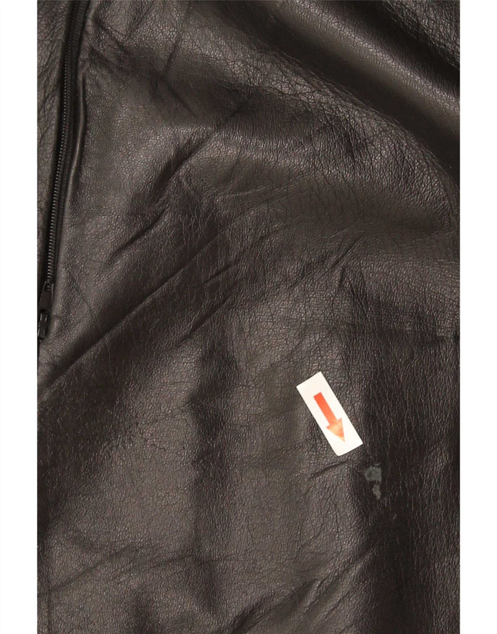 Legendary Jacket 1957 Womens Leather Coat IT 50 XL Black