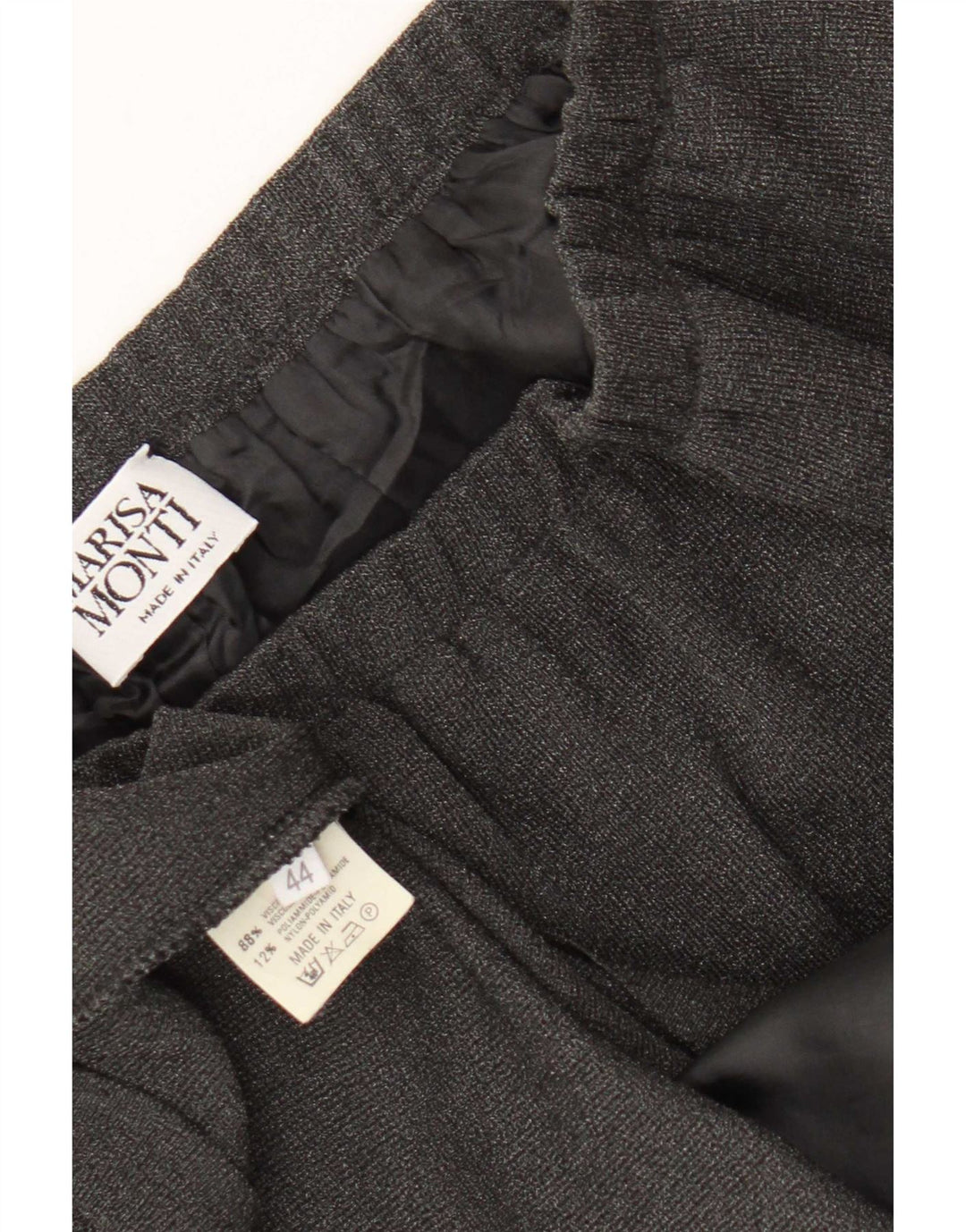 Marisa Monti Womens Midi Skirt IT 44 Medium W32 Grey Viscose