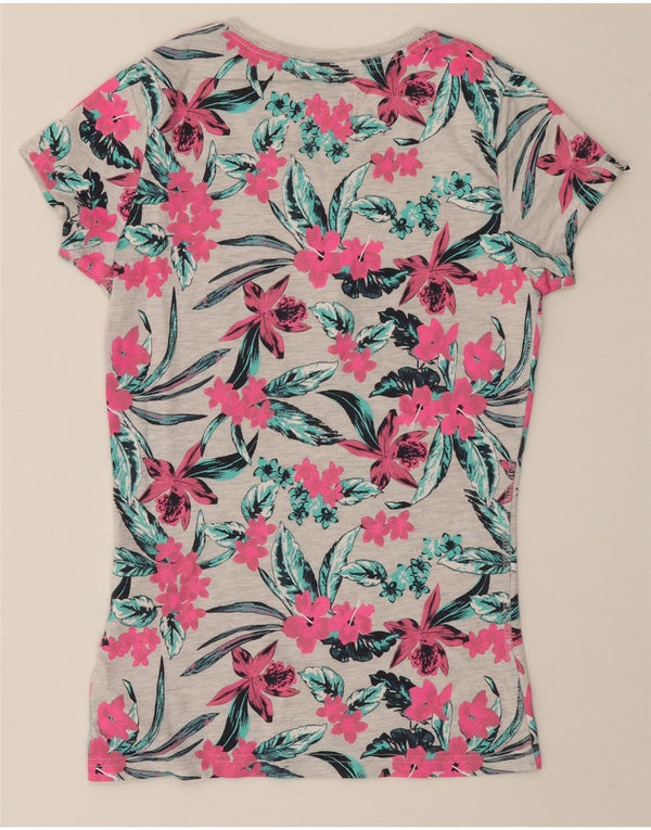 Superdry Womens Graphic T-Shirt Top UK 6 XS Multicoloured Floral Cotton