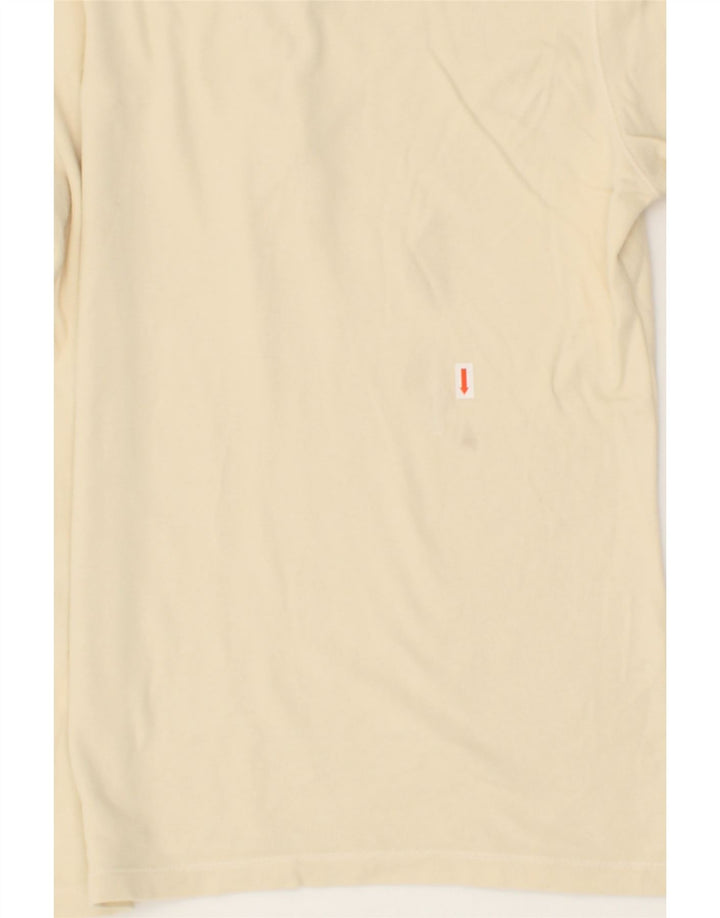 REEBOK Womens Polo Shirt UK 10 Small Beige Cotton Vintage Reebok and Second-Hand Reebok from Messina Hembry 