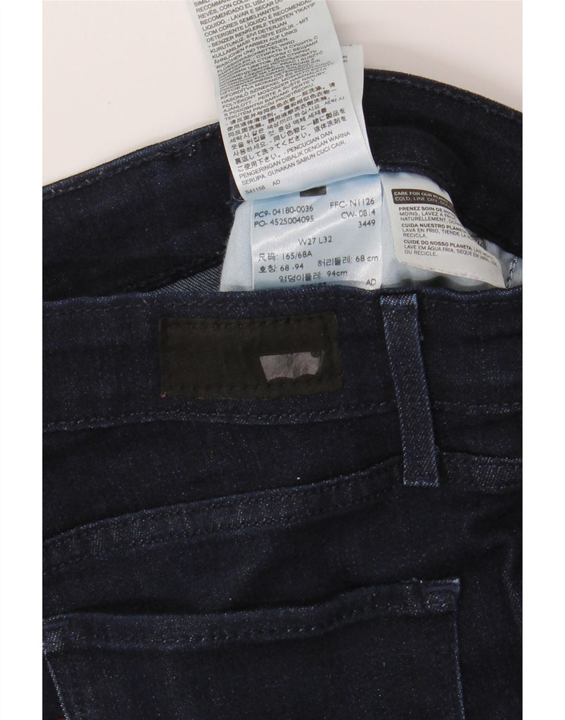 LEVI'S Womens Demi Curve Classic Rise Slim Jeans W27 L32 Navy Blue Cotton Vintage Levi's and Second-Hand Levi's from Messina Hembry 