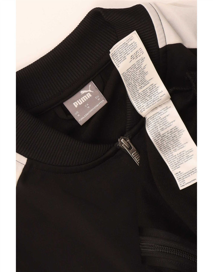 Puma Mens Tracksuit Top Jacket Medium Black Colourblock Polyester