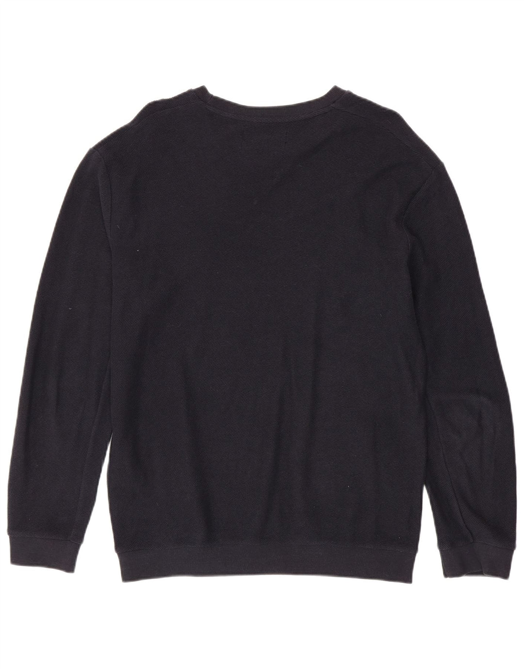 ZARA Mens Crew Neck Jumper Sweater XL Navy Blue Cotton