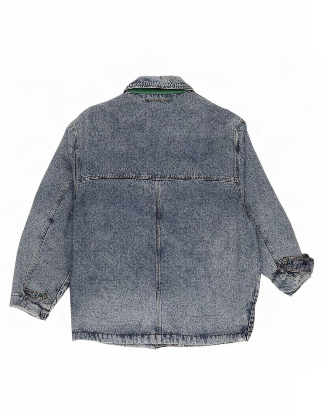 Vintage Mens Denim Coat IT 60/62 5XL Blue Cotton
