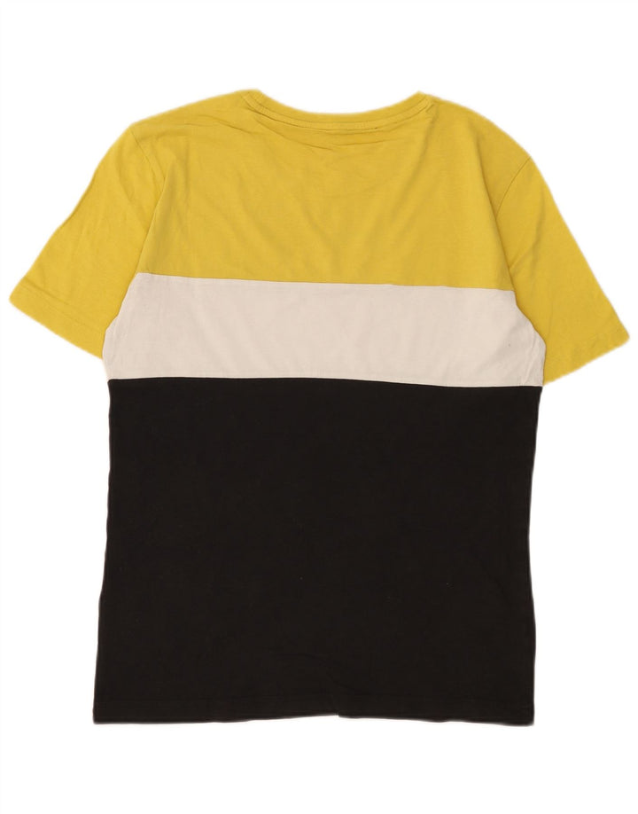 Puma Mens T-Shirt Top Small Multicoloured Colourblock Cotton