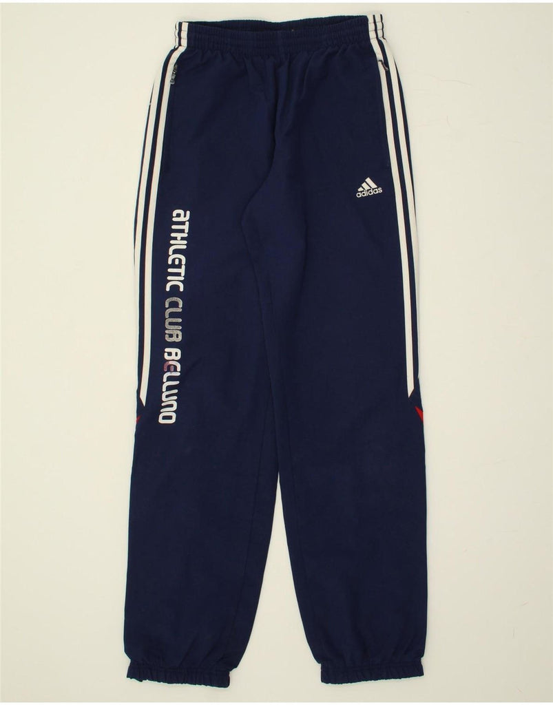 ADIDAS Boys Graphic Tracksuit Trousers Joggers 15-16 Years Navy Blue | Vintage Adidas | Thrift | Second-Hand Adidas | Used Clothing | Messina Hembry 