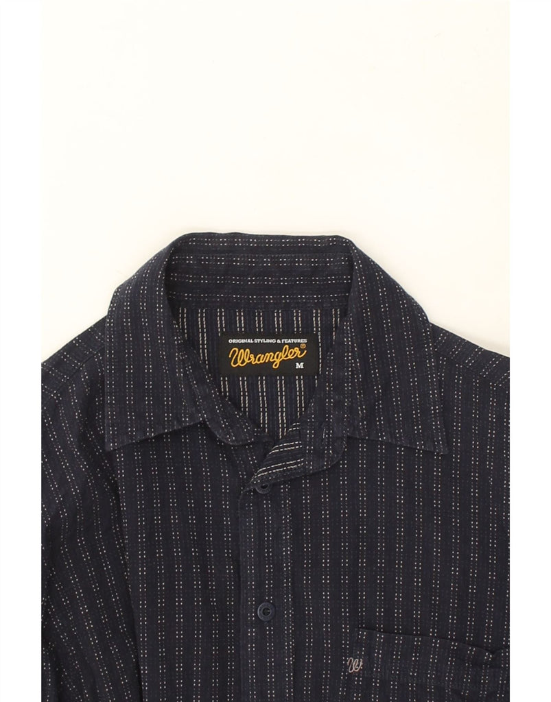 WRANGLER Mens Shirt Medium Navy Blue | Vintage Wrangler | Thrift | Second-Hand Wrangler | Used Clothing | Messina Hembry 