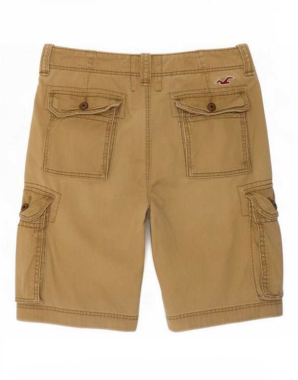 Hollister Mens Cargo Shorts Medium W31 Khaki Cotton