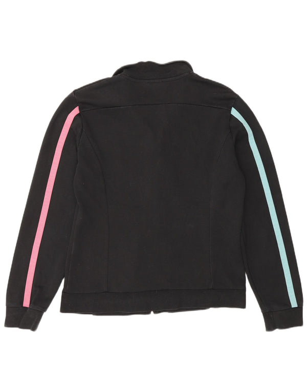 Emporio Armani Womens Tracksuit Top Jacket UK 14 Medium Black Colourblock