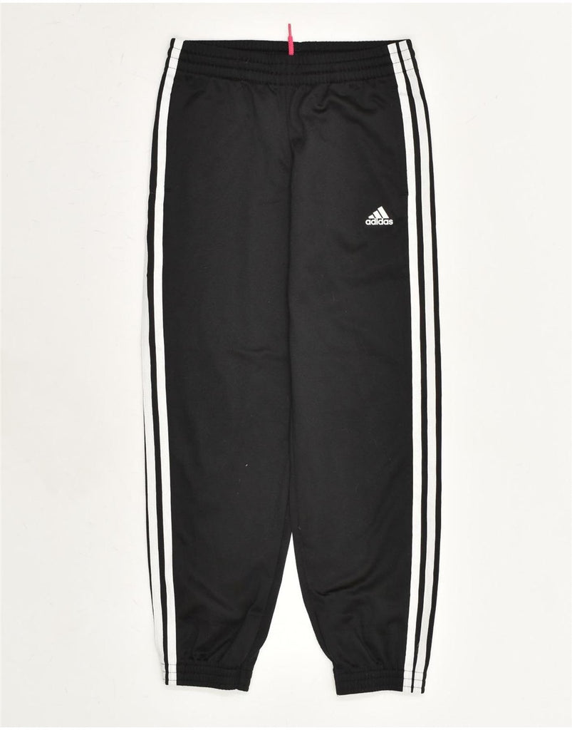 ADIDAS Girls Tracksuit Trousers Joggers 9-10 Years Black Polyester | Vintage Adidas | Thrift | Second-Hand Adidas | Used Clothing | Messina Hembry 