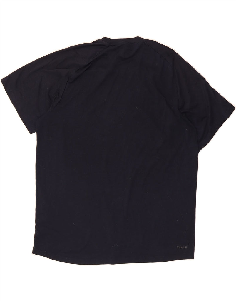 ADIDAS Mens Climalite T-Shirt Top XL Navy Blue Cotton Vintage Adidas and Second-Hand Adidas from Messina Hembry 