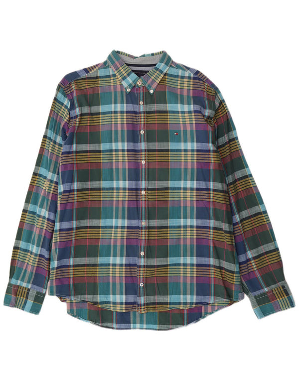 TOMMY HILFIGER Mens New York Fit Shirt 2XL Multicoloured Check Cotton