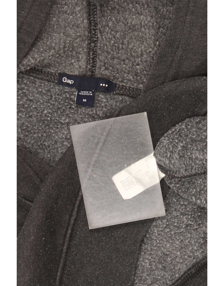 Gap Womens Graphic Hoodie Jumper UK 14 Medium Grey Cotton