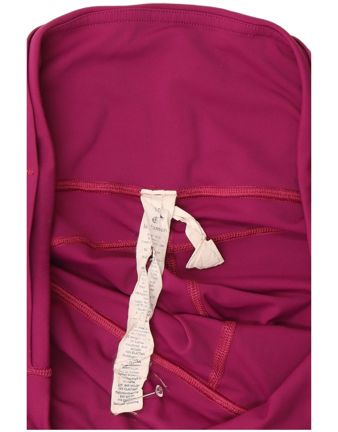 Lululemon Womens Graphic Leggings UK 10 Small Pink Nylon