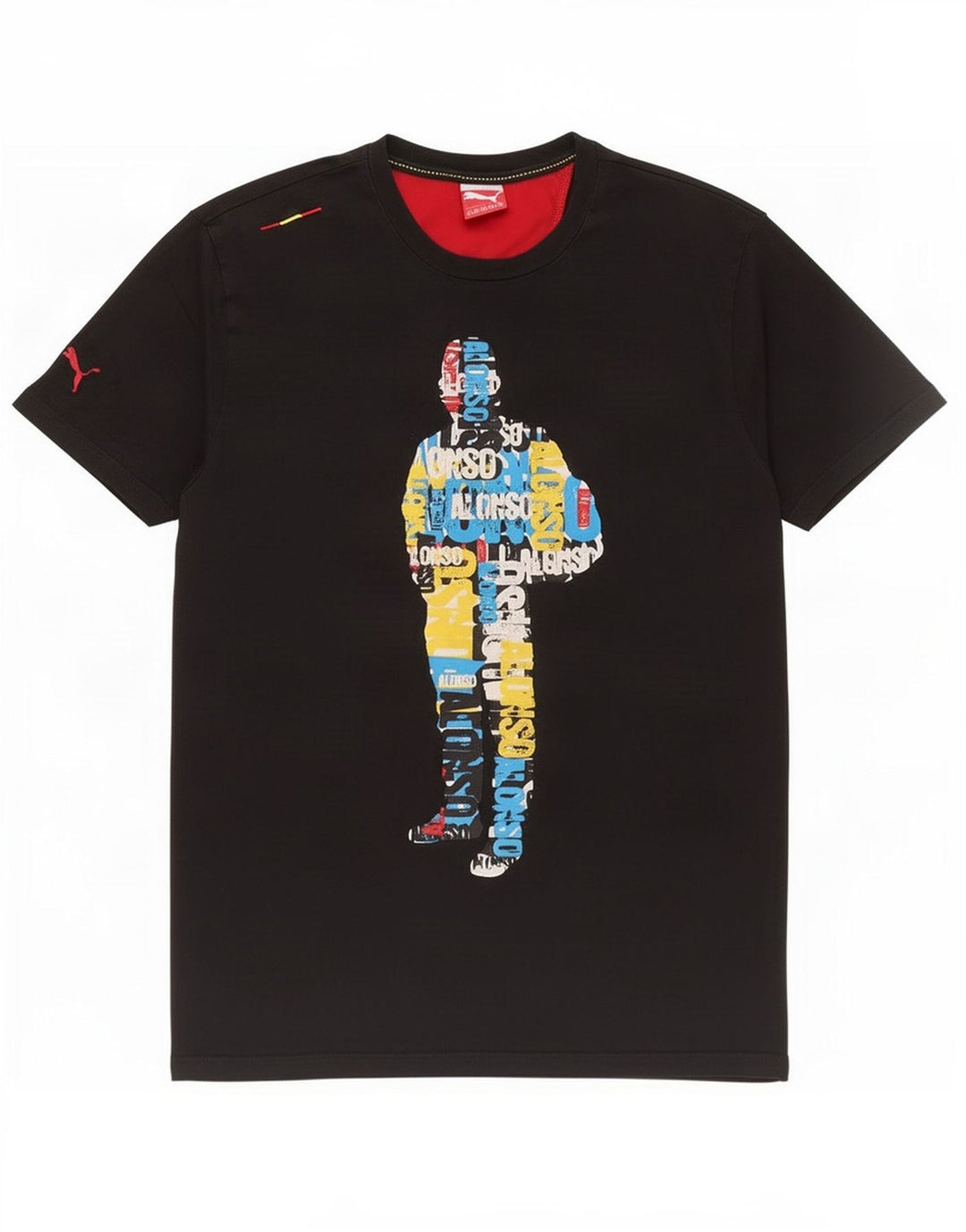 Puma Mens Graphic T-Shirt Top 2XL Black Cotton